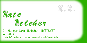 mate melcher business card